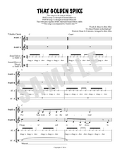 Load image into Gallery viewer, That Golden Spike (Original Sheet Music) - PDF